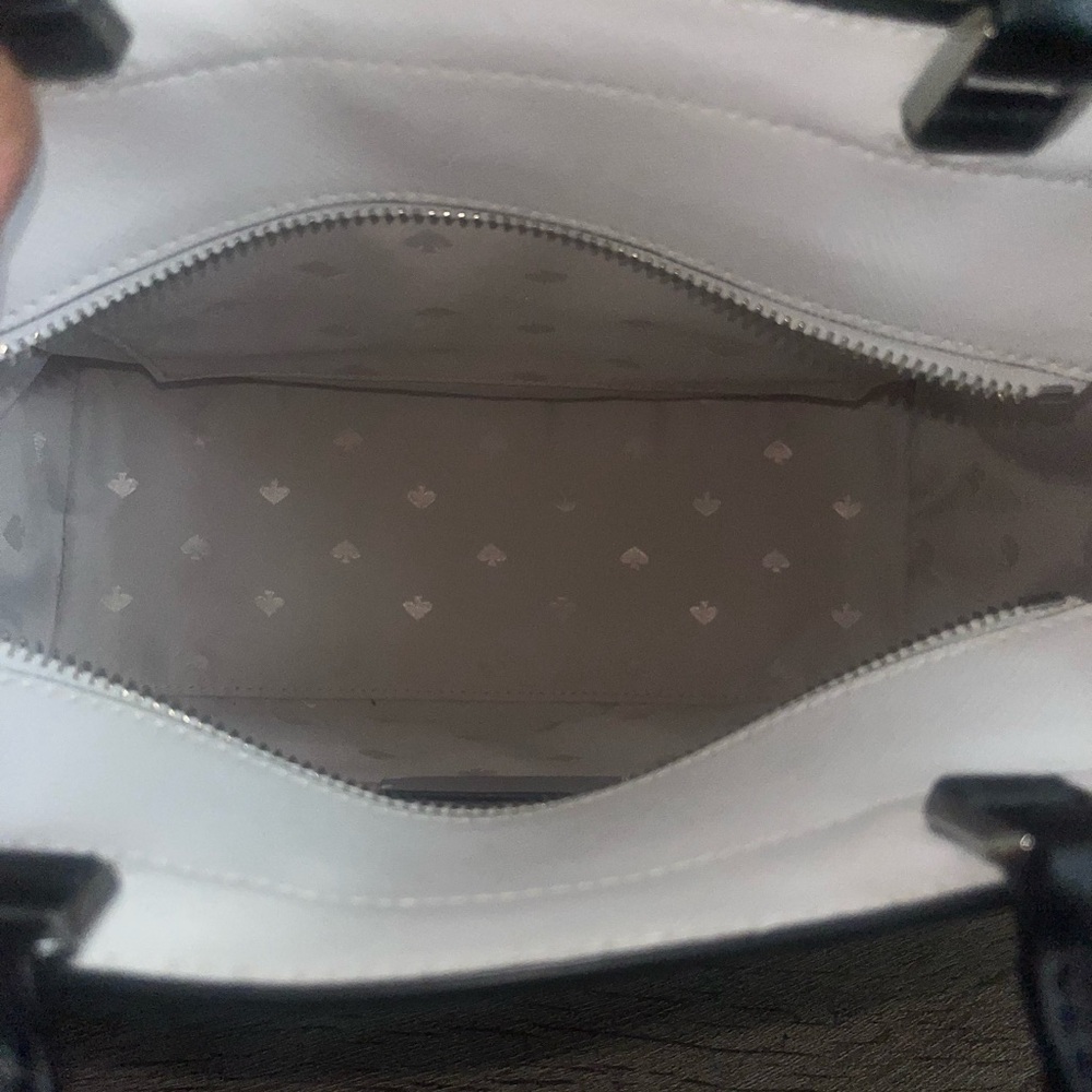 NWOT Kate Spade New York Staci Medium Satchel Bag -Gray White Colorblock Rare - Picture 2 of 6